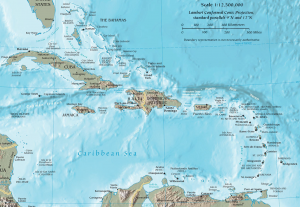 Mapa del Caribe (de Wikimedia Commons)